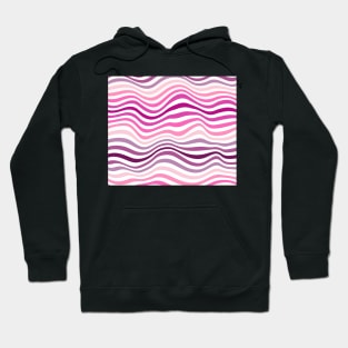 Pink Waves Stripes Hoodie